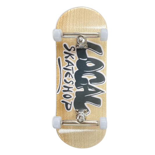 local skate shop old school logo fingerboard.