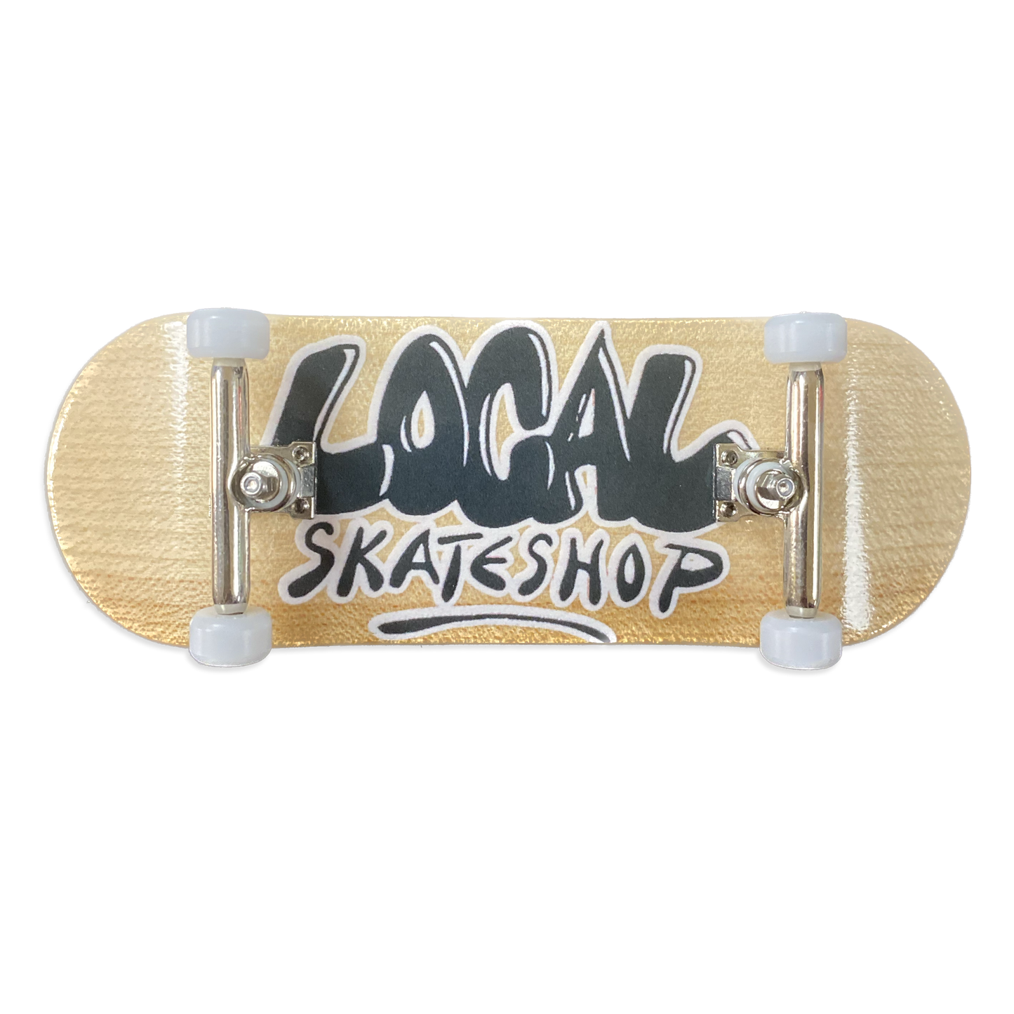 local skate shop old school logo fingerboard.